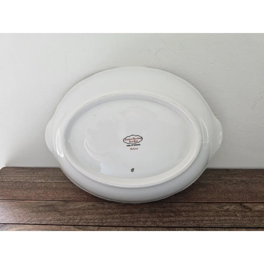 Theodore Haviland New York Oval Serving Bowl Pattern Helene 10.25 Inches